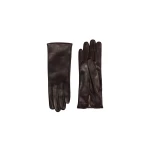 Nour Hammour Wrislet Short Gloves in Chocolate