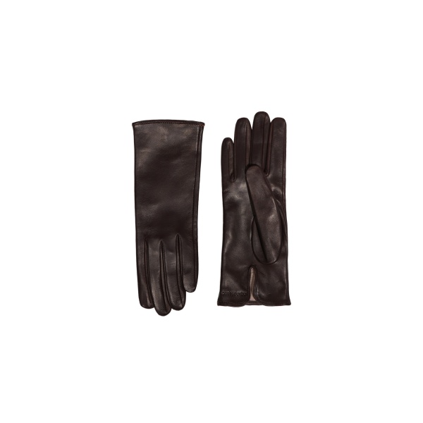 Nour Hammour Wrislet Short Gloves in Chocolate