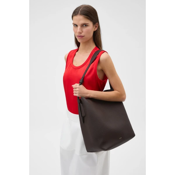 Oroton Alba Pebble Hobo Dark Chocolate, view 3