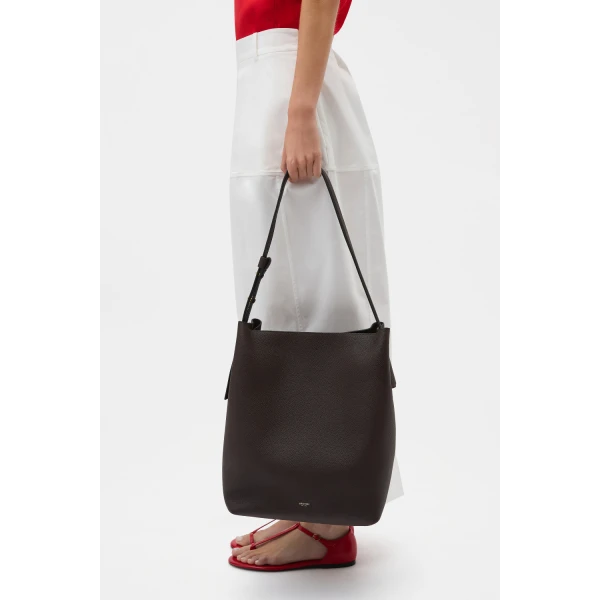 Oroton Alba Pebble Hobo Dark Chocolate, view 4