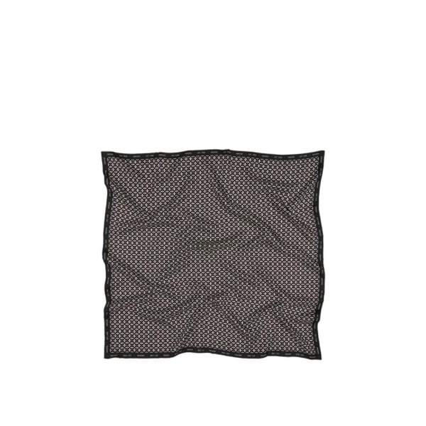 All Over Logo Silk Scarf Black