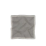 Oroton All Over Logo Silk Scarf Cream/Black