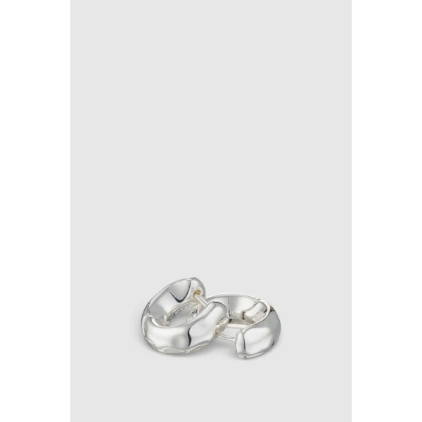 Oroton Aurie Huggie Bright Silver, view 3