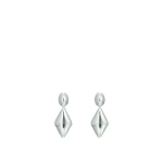 Oroton Banks Drop Earrings Bright Silver