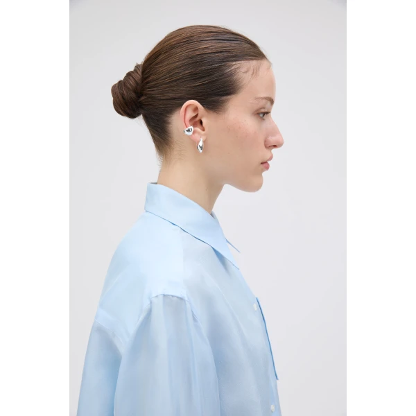Oroton Banks Earcuff Bright Silver, view 2