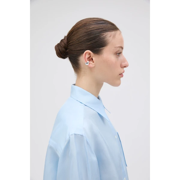 Oroton Banks Earcuff Bright Silver, view 3