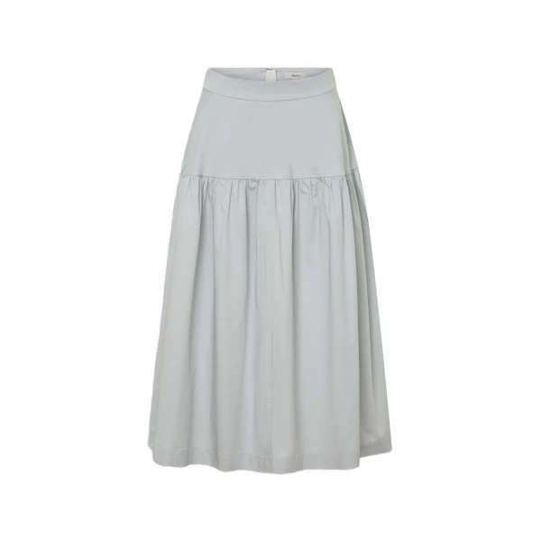 Oroton Basque Detail Skirt Pale Frost