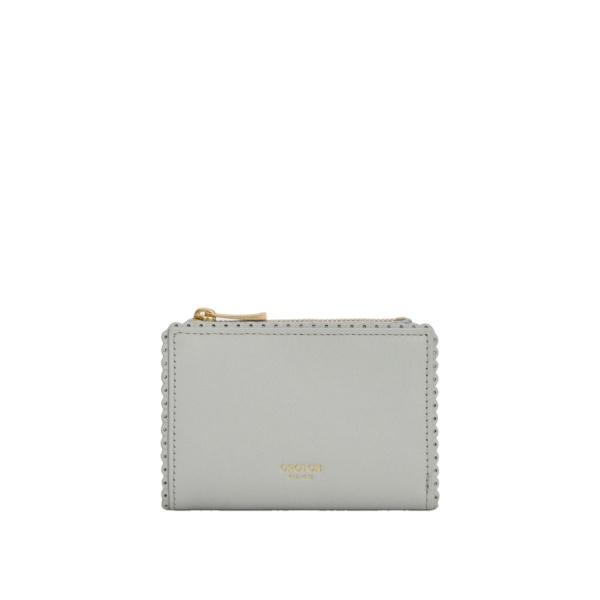 Oroton Broidery Mini 10 Credit Card Zip Wallet Frost