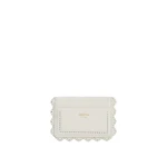 Oroton Broidery Smooth Credit Card Sleeve Warm White