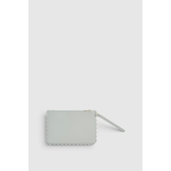 Oroton Broidery Smooth Pouch Frost, view 3