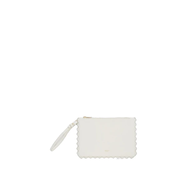 Broidery Smooth Pouch Warm White