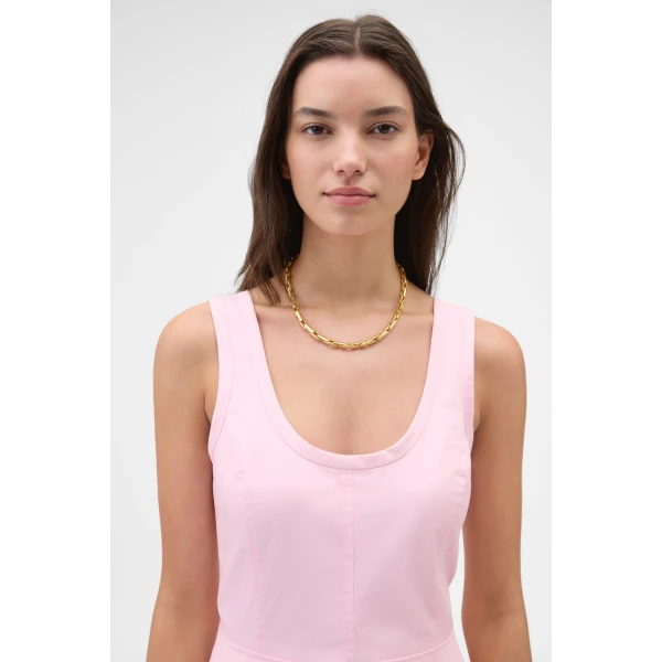 Oroton Cameron Midweight Chain Necklace Worn Gold, view 2
