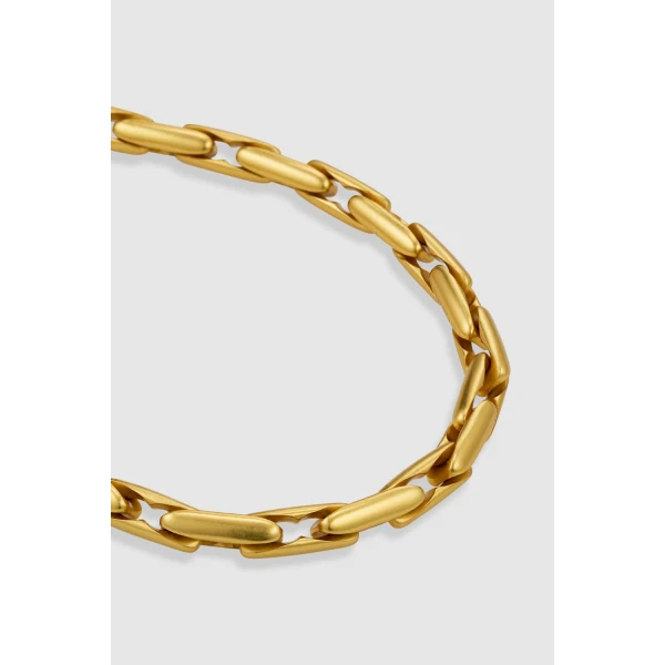 Oroton Cameron Midweight Chain Necklace Worn Gold, view 3