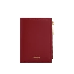 Oroton Cecile Smooth 10 Credit Card Mini Zip Wallet Garnet