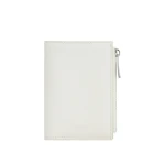 Oroton Cecile Smooth 10 Credit Card Mini Zip Wallet Warm White