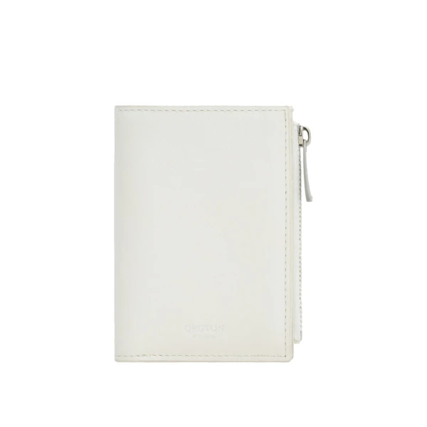 Cecile Smooth 10 Credit Card Mini Zip Wallet Warm White