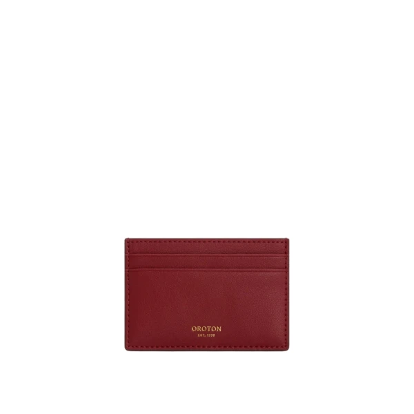 Cecile Smooth Credit Card Sleeve Garnet