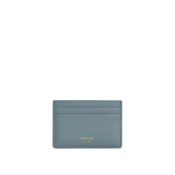 Oroton Cecile Smooth Credit Card Sleeve Smoke