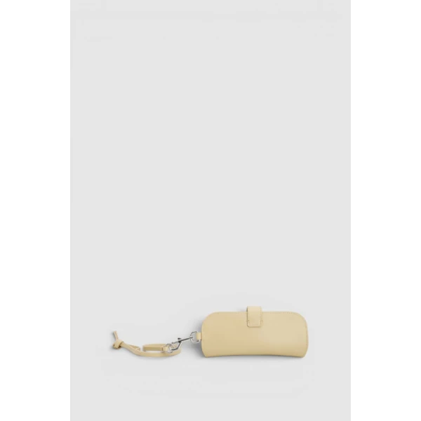 Oroton Cecile Smooth Sunglass Case Blonde, view 3