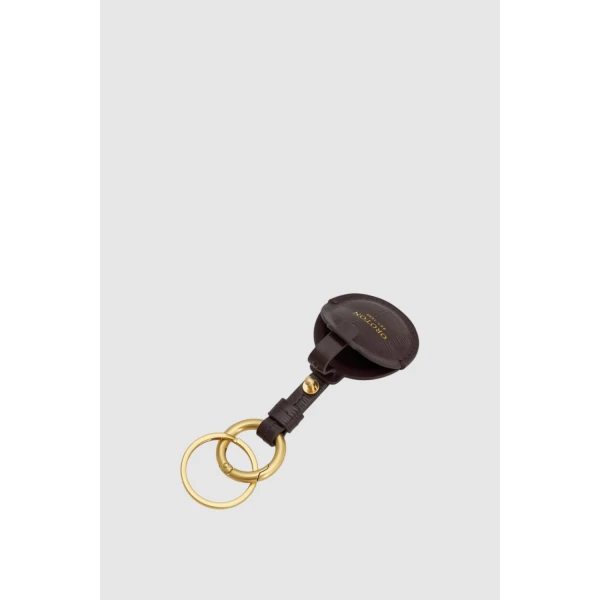 Oroton Cecile Texture Airtag Keyring Mulberry, view 2