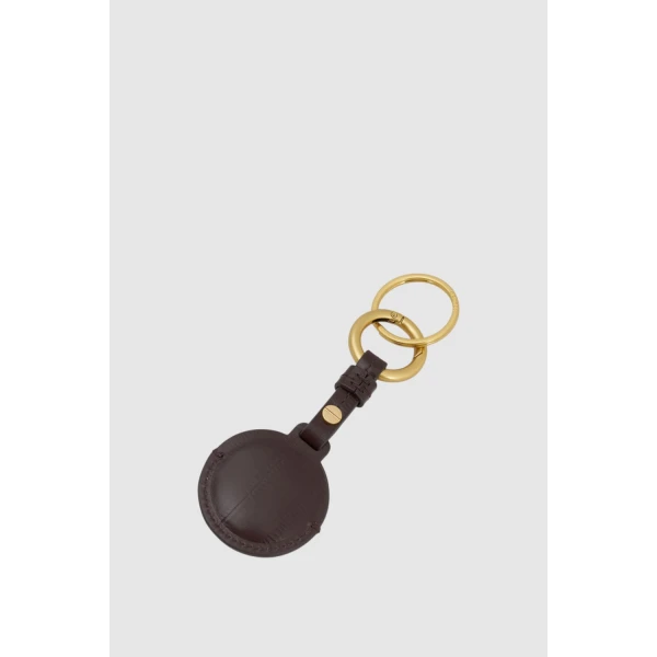 Oroton Cecile Texture Airtag Keyring Mulberry, view 3