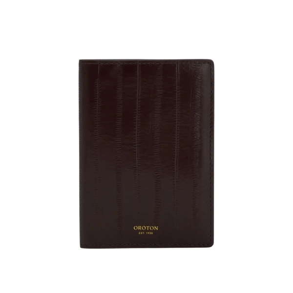 Oroton Cecile Texture Passport Sleeve Mulberry