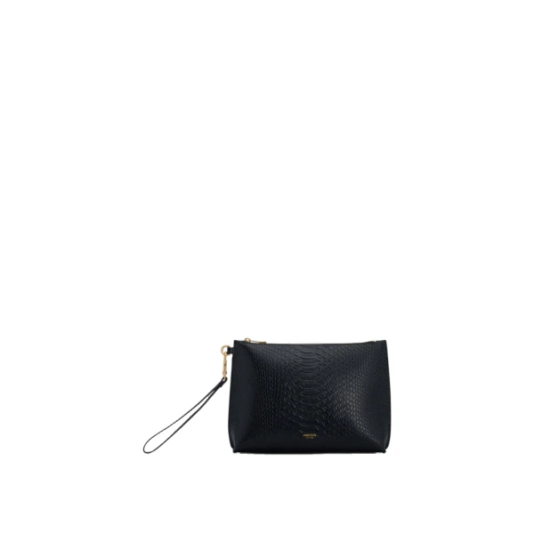 Cecile Texture Pouch Black