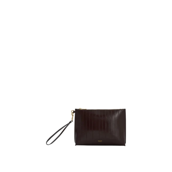Oroton Cecile Texture Pouch Mulberry