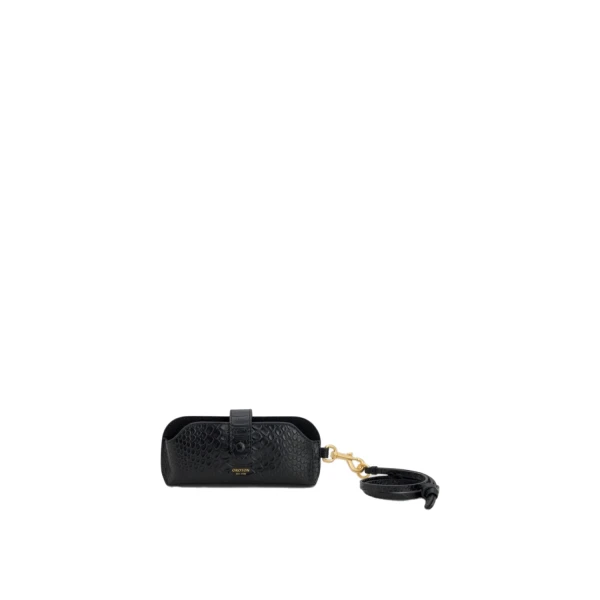 Cecile Texture Sunglass Case Black