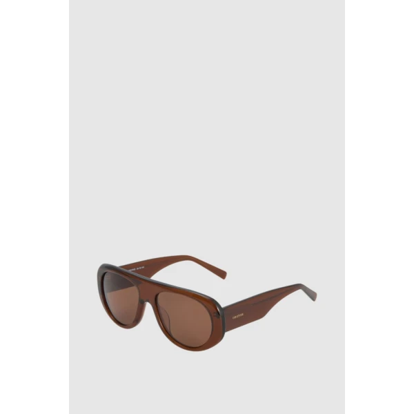 Oroton Charlie Sunglasses Chocolate, view 3