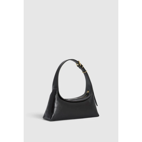 Oroton Cinder Crackle Mini Baguette Dark Chocolate, view 4