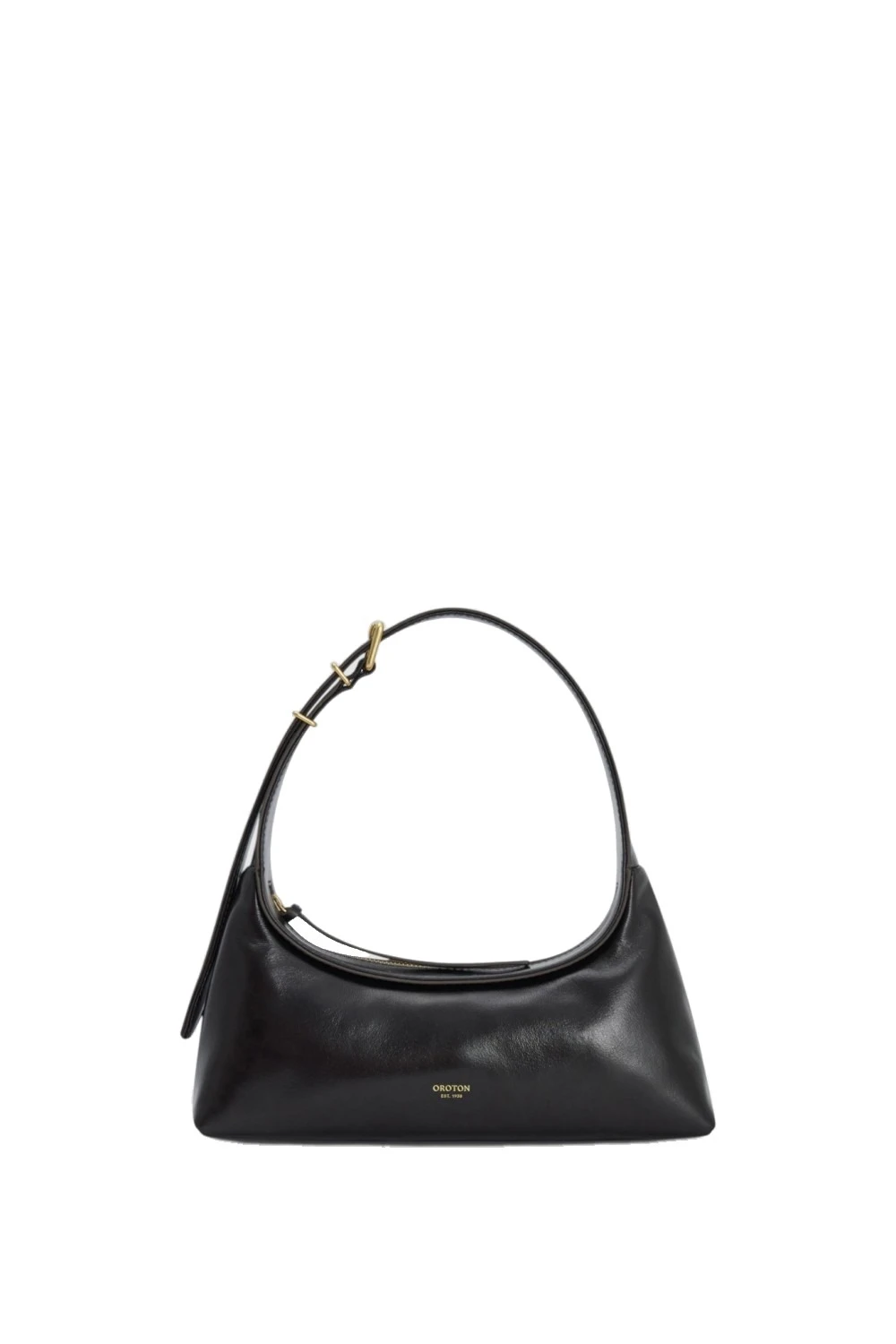 Oroton Cinder Crackle Mini Baguette Dark Chocolate | Shoulder & Crossbody Bags | Coveti Oroton Cinder Crackle Mini Baguette Dark Chocolate