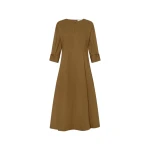 Oroton Cuff Detail Day Dress Dark Tobacco