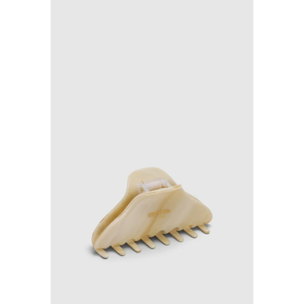 Oroton Daphne Claw Clip Shell/Brass, view 3