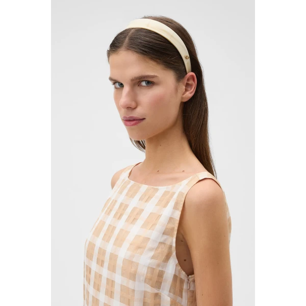 Oroton Daphne Headband Shell/Brass, view 2