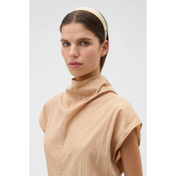 Oroton Daphne Headband Shell/Brass, view 3