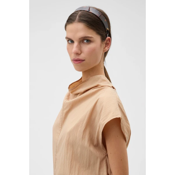 Oroton Daphne Headband Tort/Brass, view 2