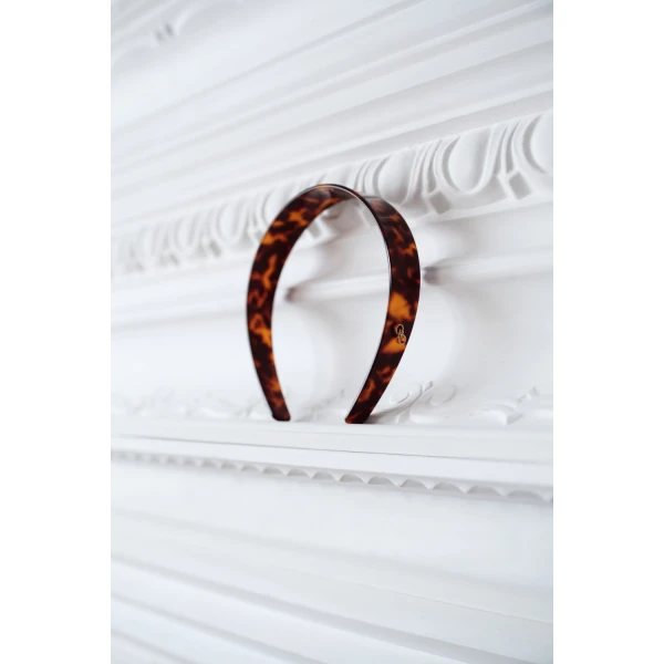 Oroton Daphne Headband Tort/Brass, view 3