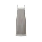 Oroton Double Satin Lace Trim Slip Castle Grey