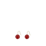 Oroton Edith Hook Earrings Carnelian/Worn Gold