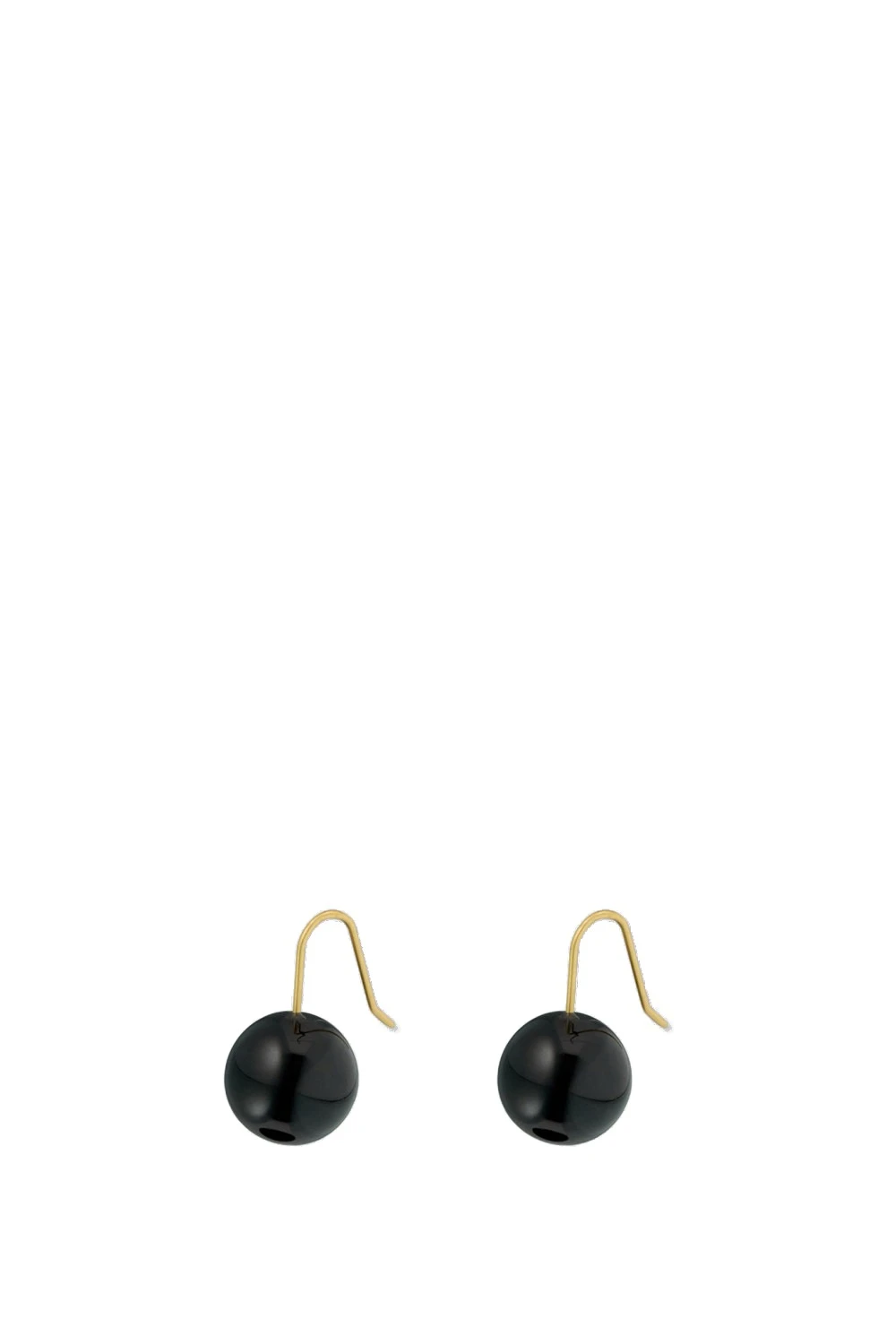 Oroton Edith Hook Earrings Onyx/Worn Gold | Earrings | Coveti Oroton Edith Hook Earrings Onyx/Worn Gold