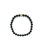 Oroton Edith Necklace Onyx/Worn Gold