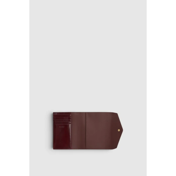 Oroton Envelope Crackle Small Travel Wallet Copper, view 2
