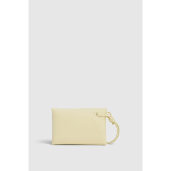 Oroton Envelope Smooth Small Lanyard Pouch Soft Butter, view 3