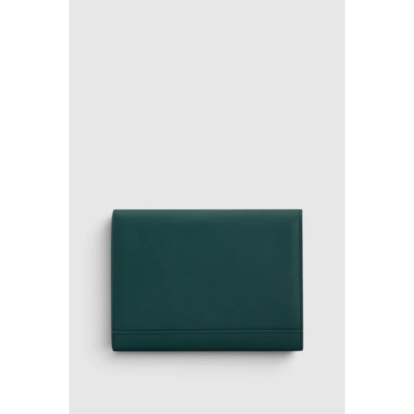 Oroton Envelope Smooth Small Travel Wallet Emerald, view 3