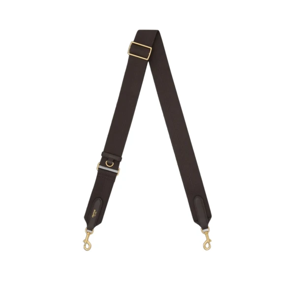 Oroton Essential Bag Strap Dark Choc/Brass
