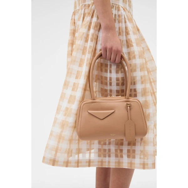 Oroton Everette Smooth Small Day Bag Praline, view 3
