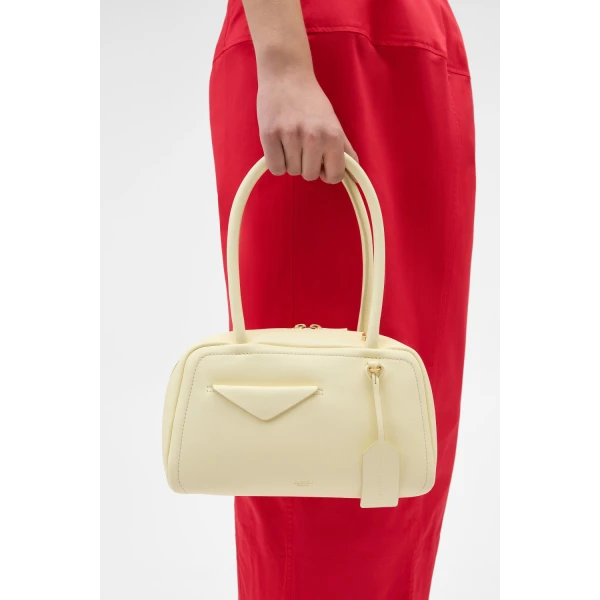 Oroton Everette Smooth Small Day Bag Soft Butter, view 2