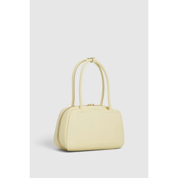Oroton Everette Smooth Small Day Bag Soft Butter, view 5
