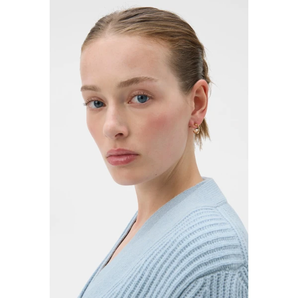 Oroton Felicity Small Hoops Pearl/Gold, view 2